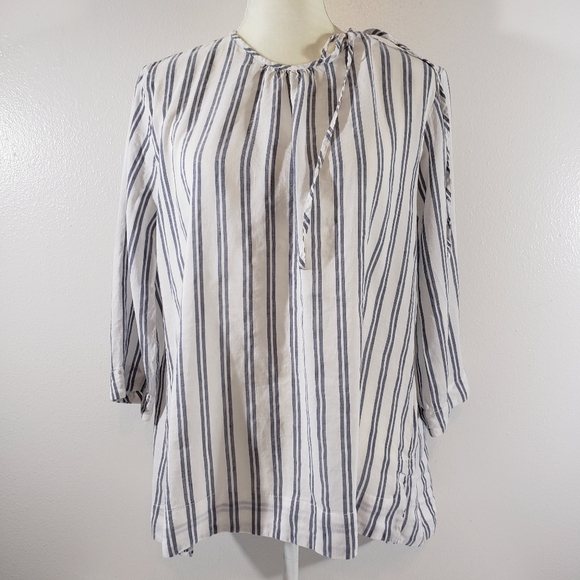 VINEYARD VINES LIGHTWEIGHT TUNIC BLOUSE STRIPED - Picture 1 of 10